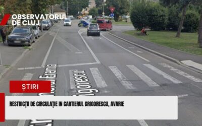 Restricții de circulație in cartierul Grigorescu, avarie